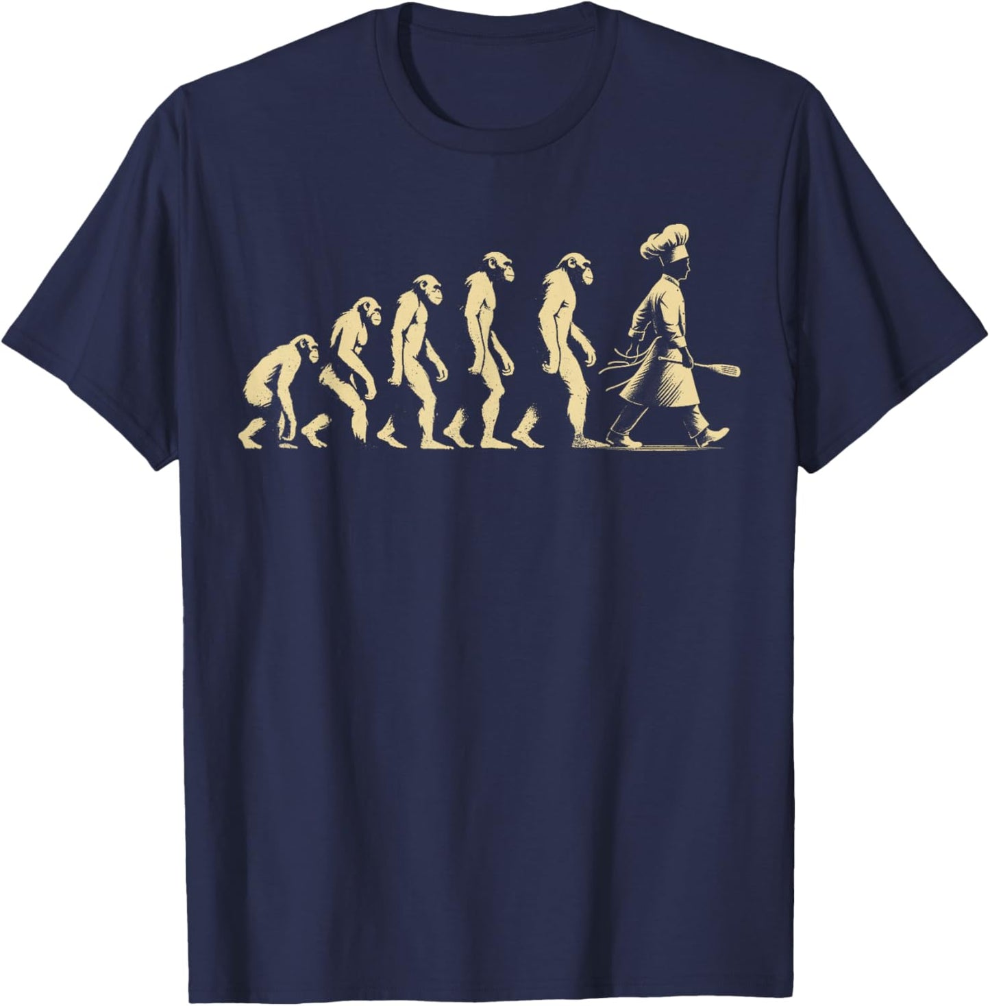 Cooking Evolution Cook Chef Cuisine Cooking Meal Prep T-Shirt - T-Shirt | Navy