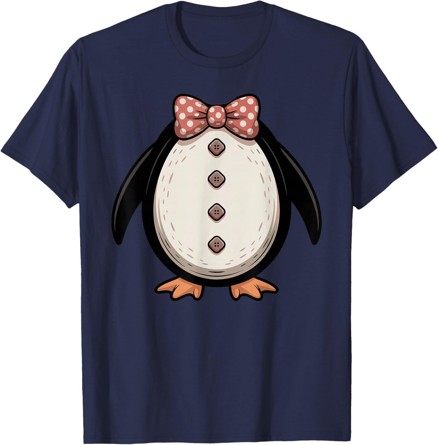 Halloween Cute Penguin Easy Costume T-Shirt - T-Shirt | Navy