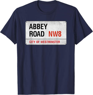 London Tourist Abbey Road NW8 T-Shirt - T-Shirt | Navy