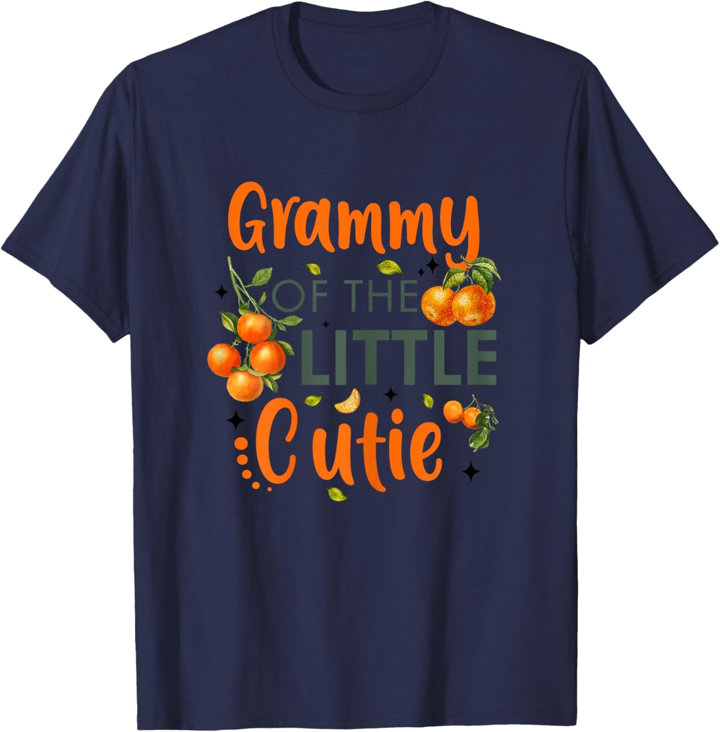 Grammy Of The Little Cutie Orange 1st Birthday Party T-Shirt - T-Shirt | Navy