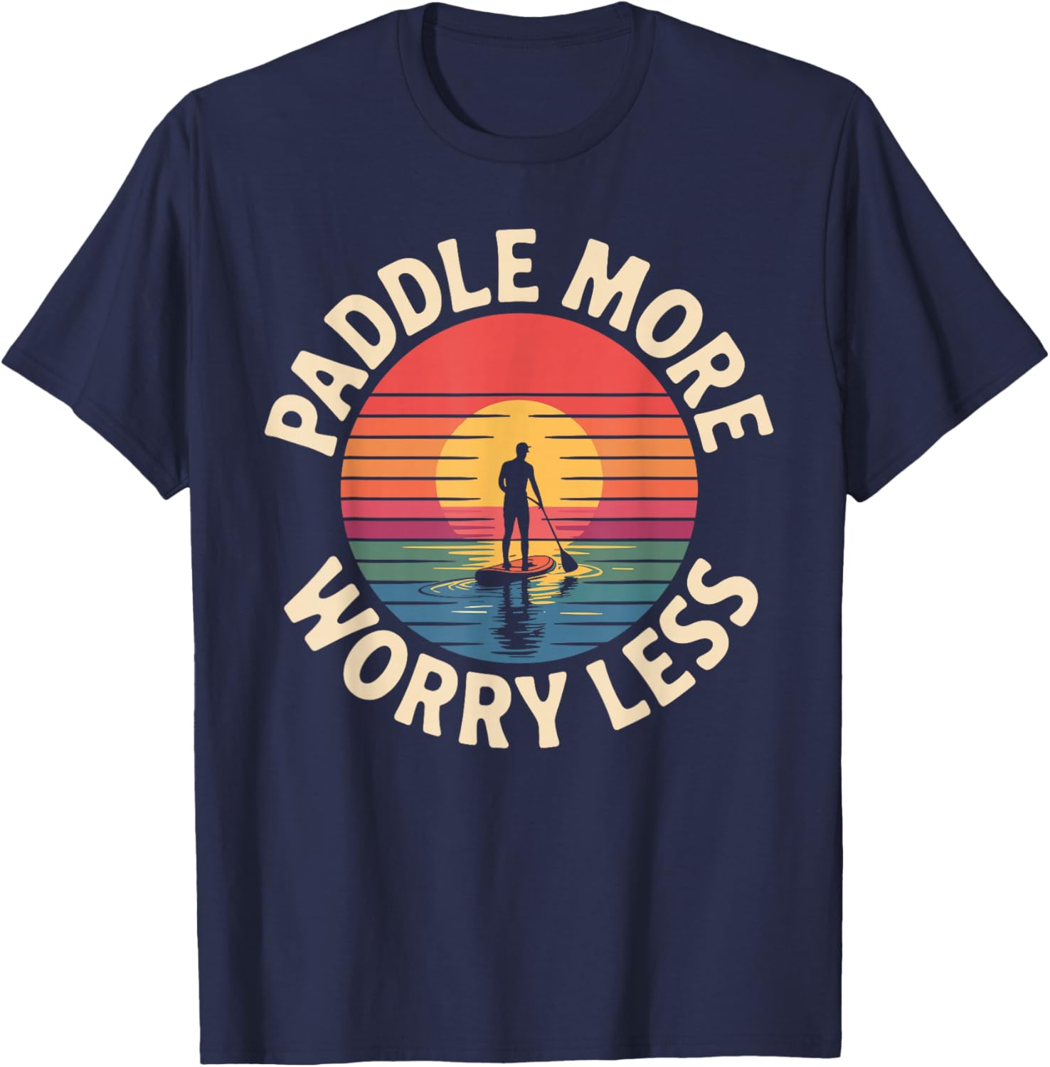 Best Paddleboarding Art Women Standup Paddleboarding T-Shirt - T-Shirt | Navy