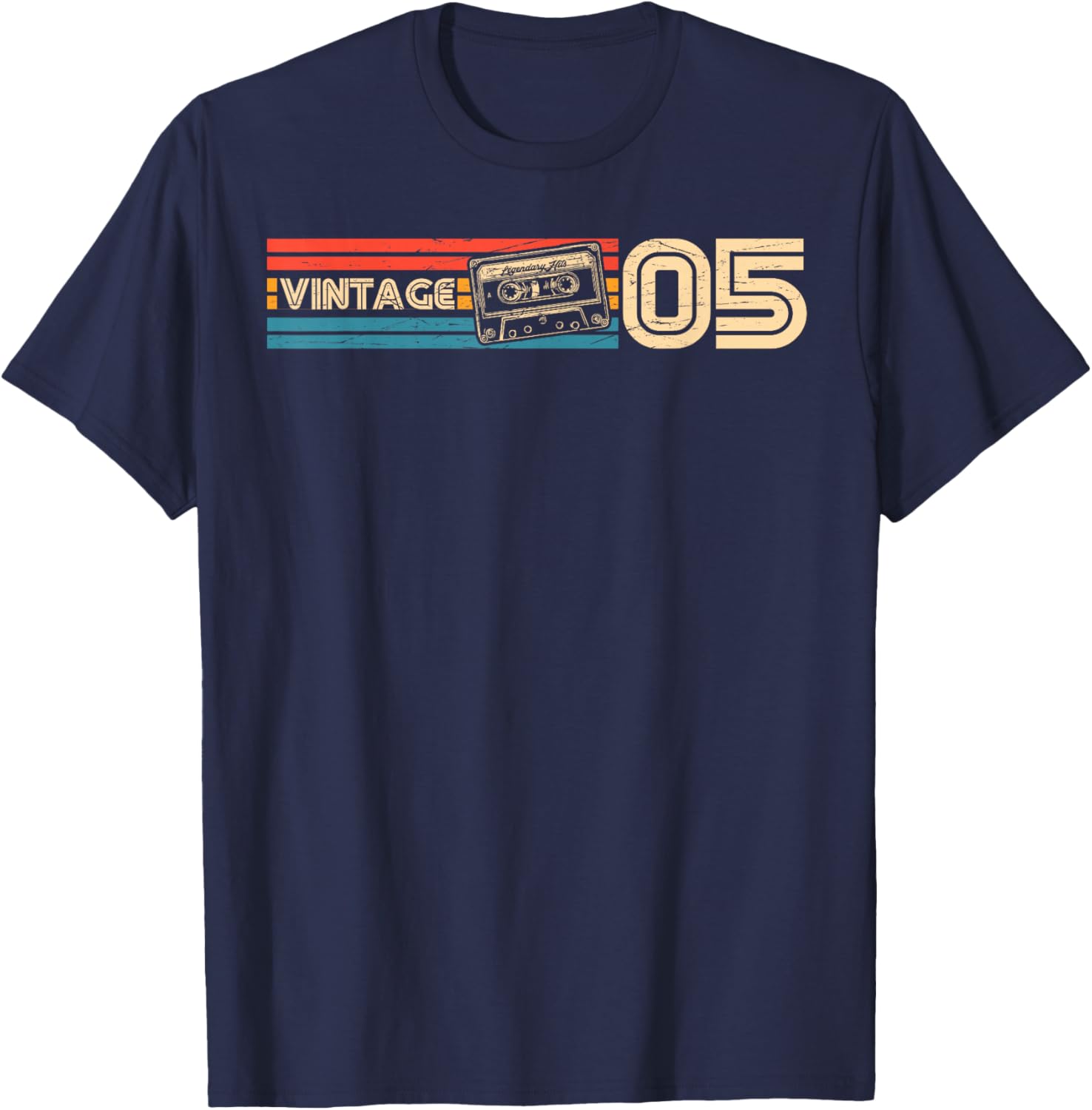 21th Birthday Retro Vintage 2005 Men Women T-Shirt - T-Shirt | Navy
