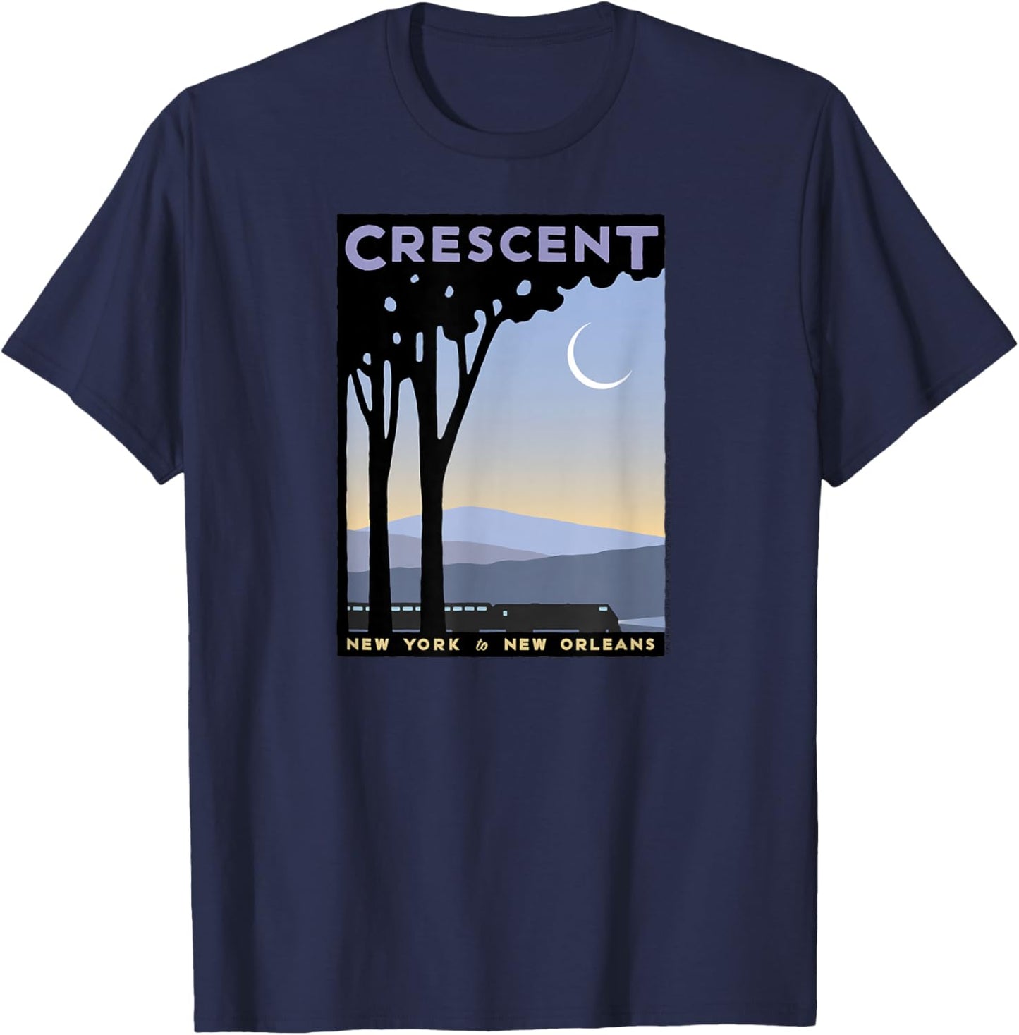 Crescent (NYC to New Orleans) T-Shirt - T-Shirt | Navy