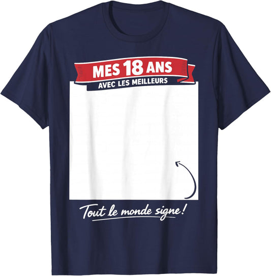 18th Birthday Boy Girl 18 Years 2008 Funny Gift T-Shirt - T-Shirt | Navy