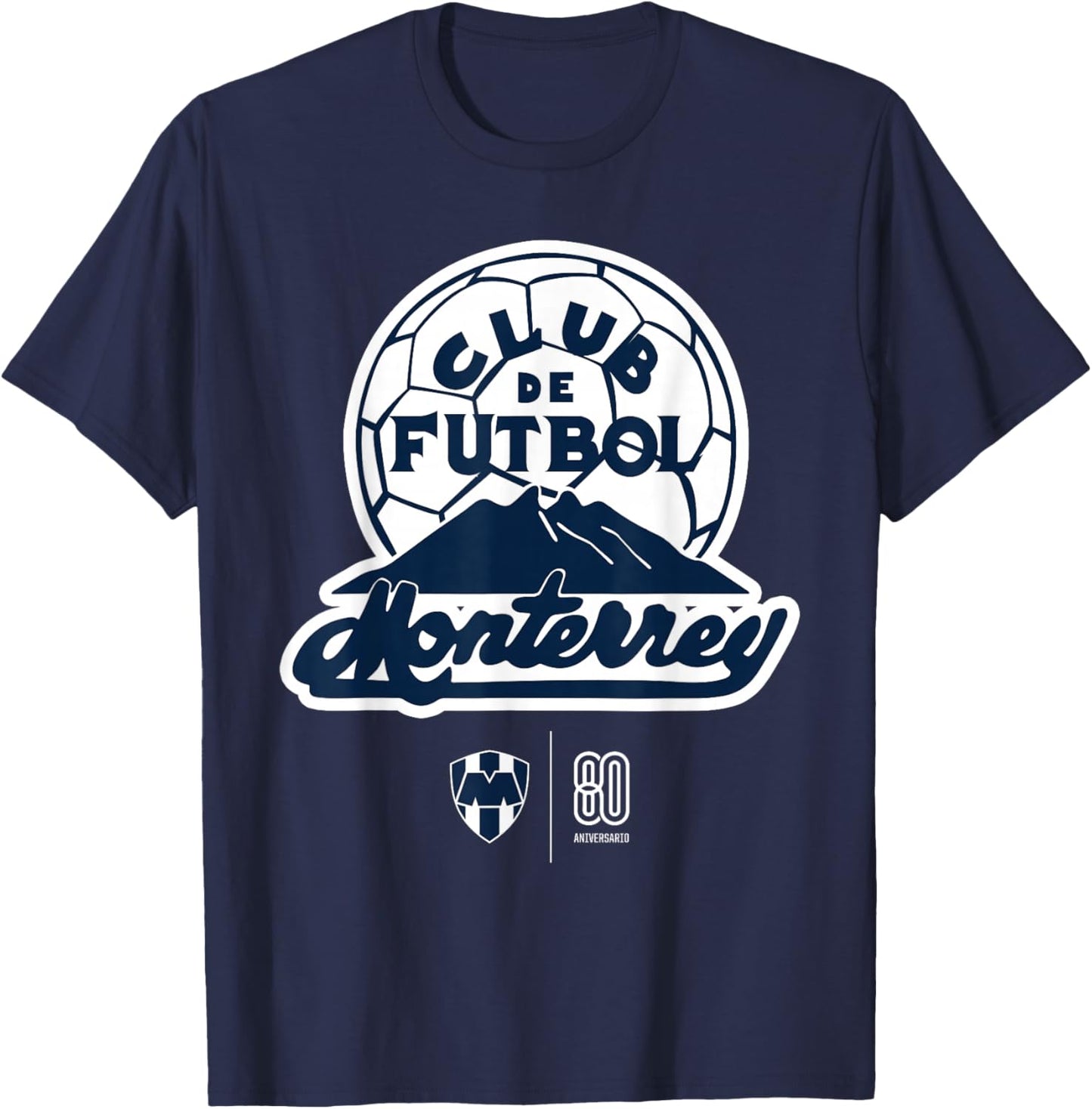 Rayados de Monterrey 80th Anniversary T-Shirt - T-Shirt | Navy