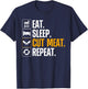 Best Butcher Art Women Meat Cutting Butchery Butcher T-Shirt - T-Shirt | Navy