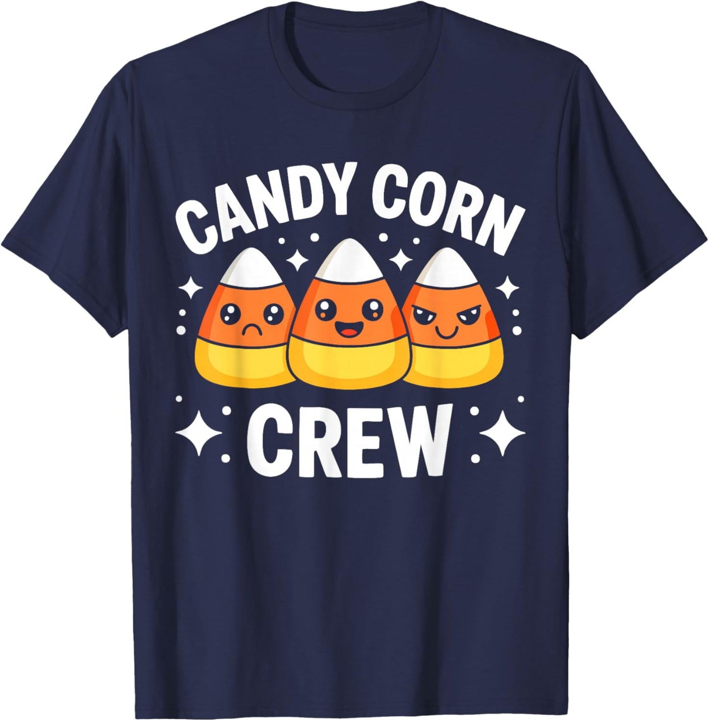 Candy Corn Crew Shirt Adult Kids Men Women Halloween Costume T-Shirt - T-Shirt | Navy