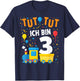 3rd Birthday Train Railway Locomotive Boy 3 Birthday T-Shirt - T-Shirt | Navy