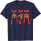 Gingerbread Man Christmas Candy Cane Aerial Silks Athletic T-Shirt - T-Shirt | Navy