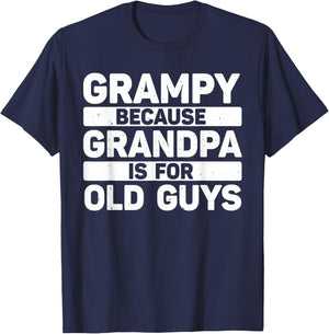 Grampy Design For Grandpa From Grandkids Father's Day Grampy T-Shirt - T-Shirt | Navy