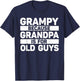 Grampy Design For Grandpa From Grandkids Father's Day Grampy T-Shirt - T-Shirt | Navy