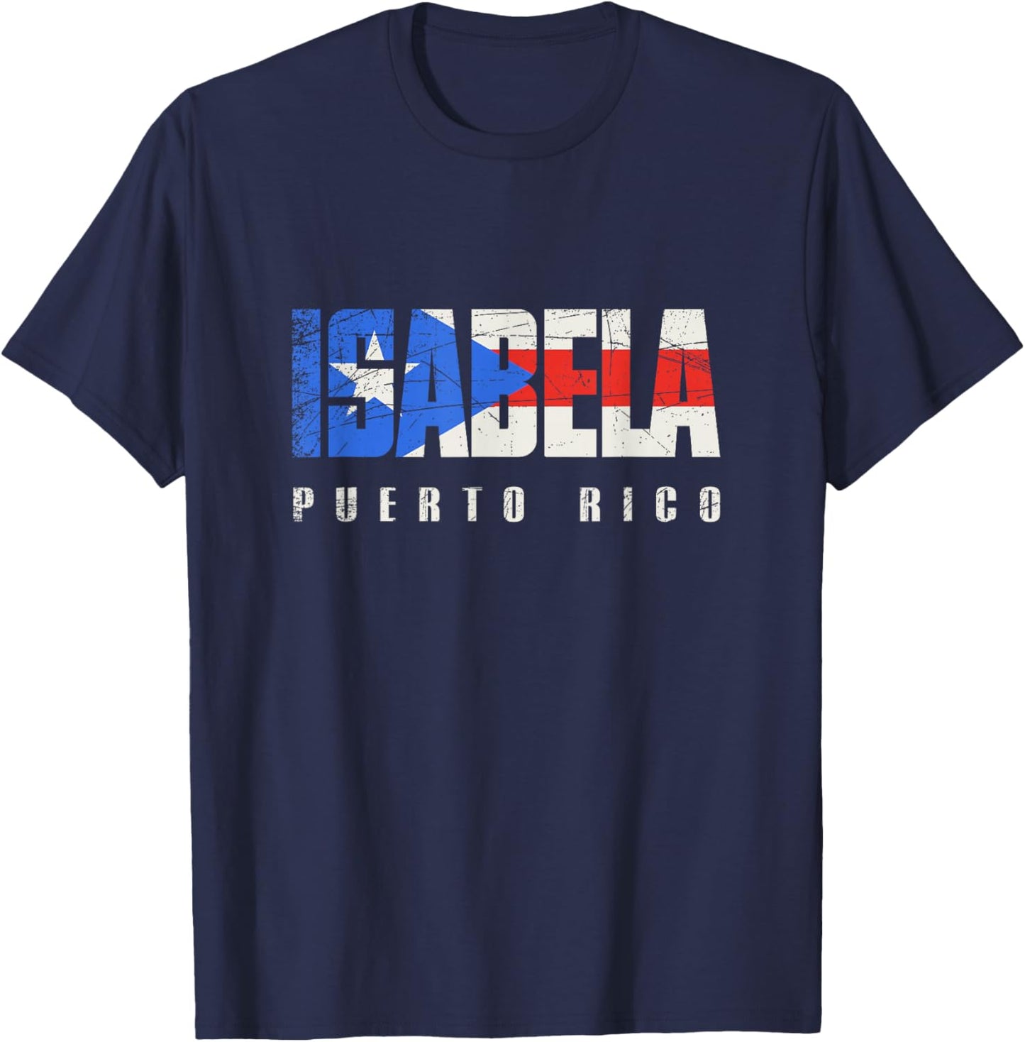 Puerto Rican flag Isabela Puerto Rico T-Shirt - T-Shirt | Navy