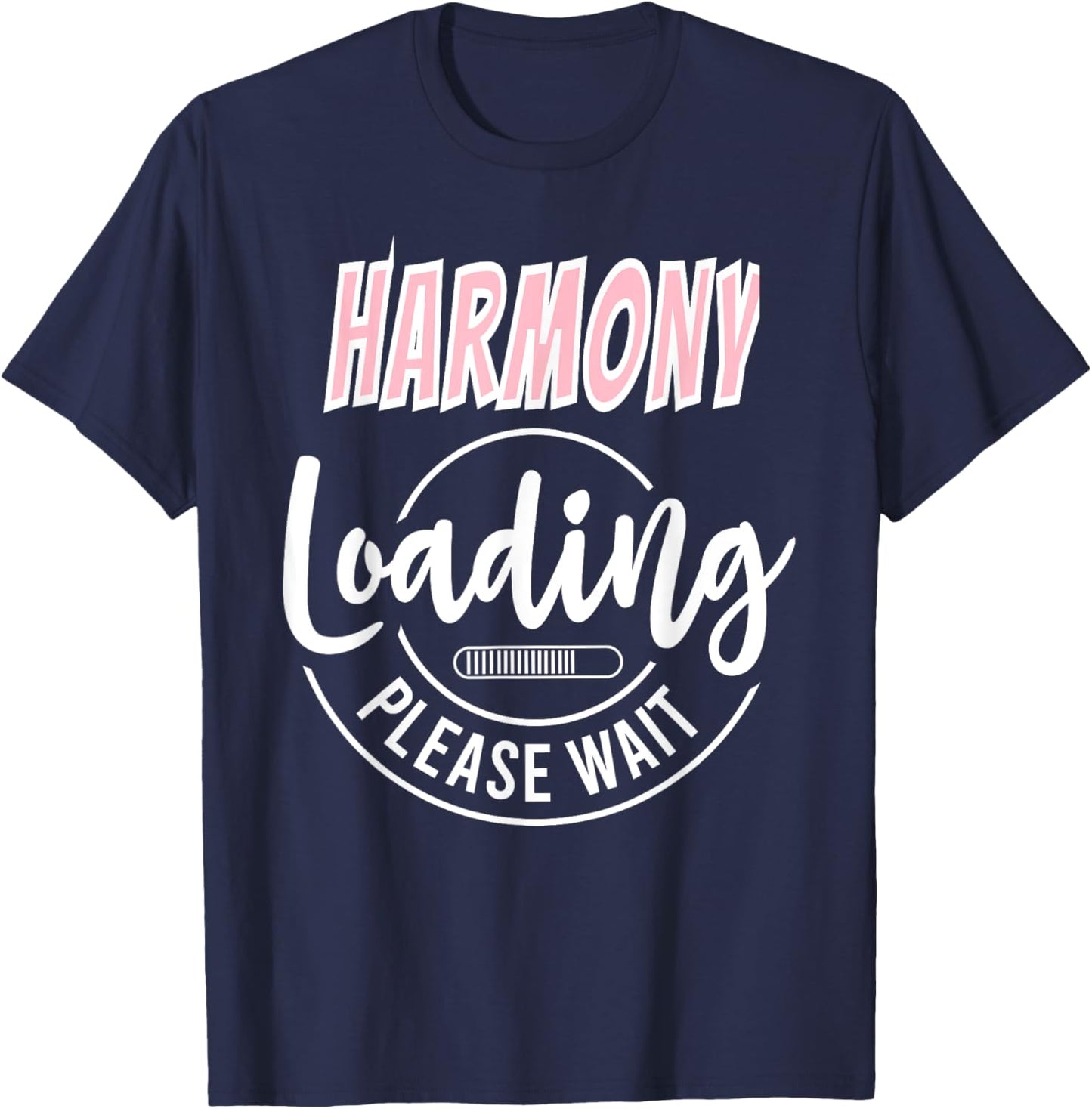 Harmony Custom Personalized Baby Loading Shower Arrival Item T-Shirt - T-Shirt | Navy