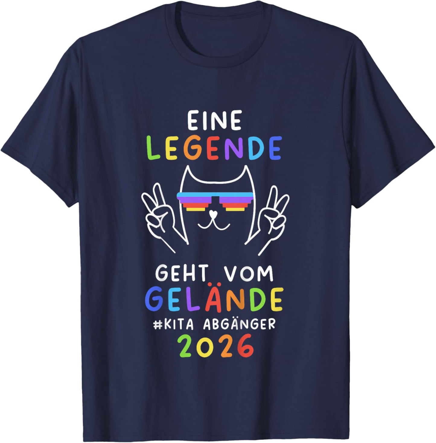 Kinder Kita Abgänger 2026 Kindergarten Geschafft T-Shirt - T-Shirt | Navy