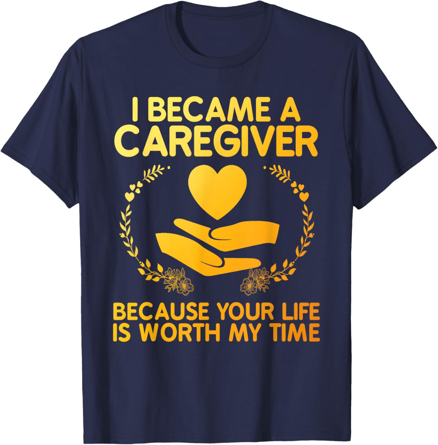 Caregiver Art Women Medical Health Worker Caregiver T-Shirt - T-Shirt | Navy