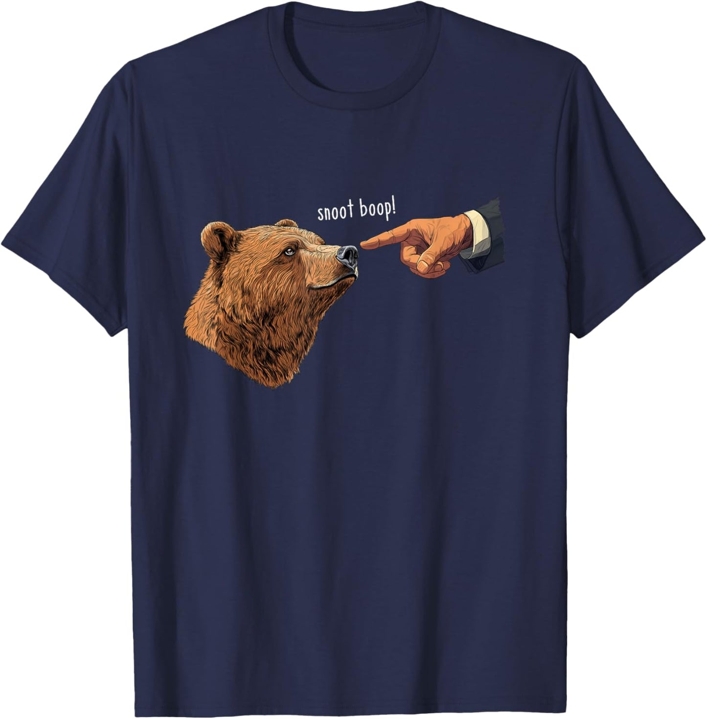 Snoot Boop Bear Funny and Kids T-Shirt - T-Shirt | Navy