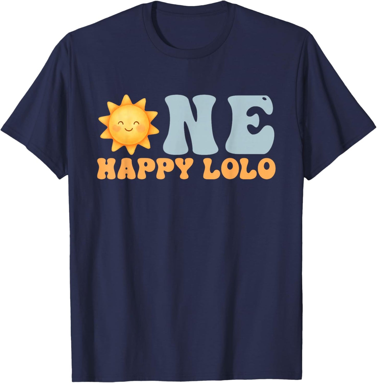 One Happy Lolo of The Bday First Trip Around The Sun T-Shirt - T-Shirt | Navy