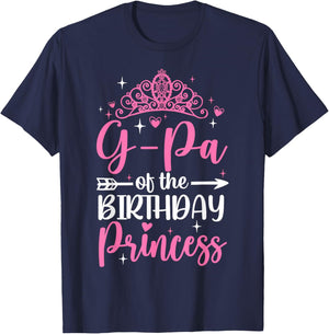 G-Pa Of The Birthday Princess Bday Girl Kid Cute Family T-Shirt - T-Shirt | Navy