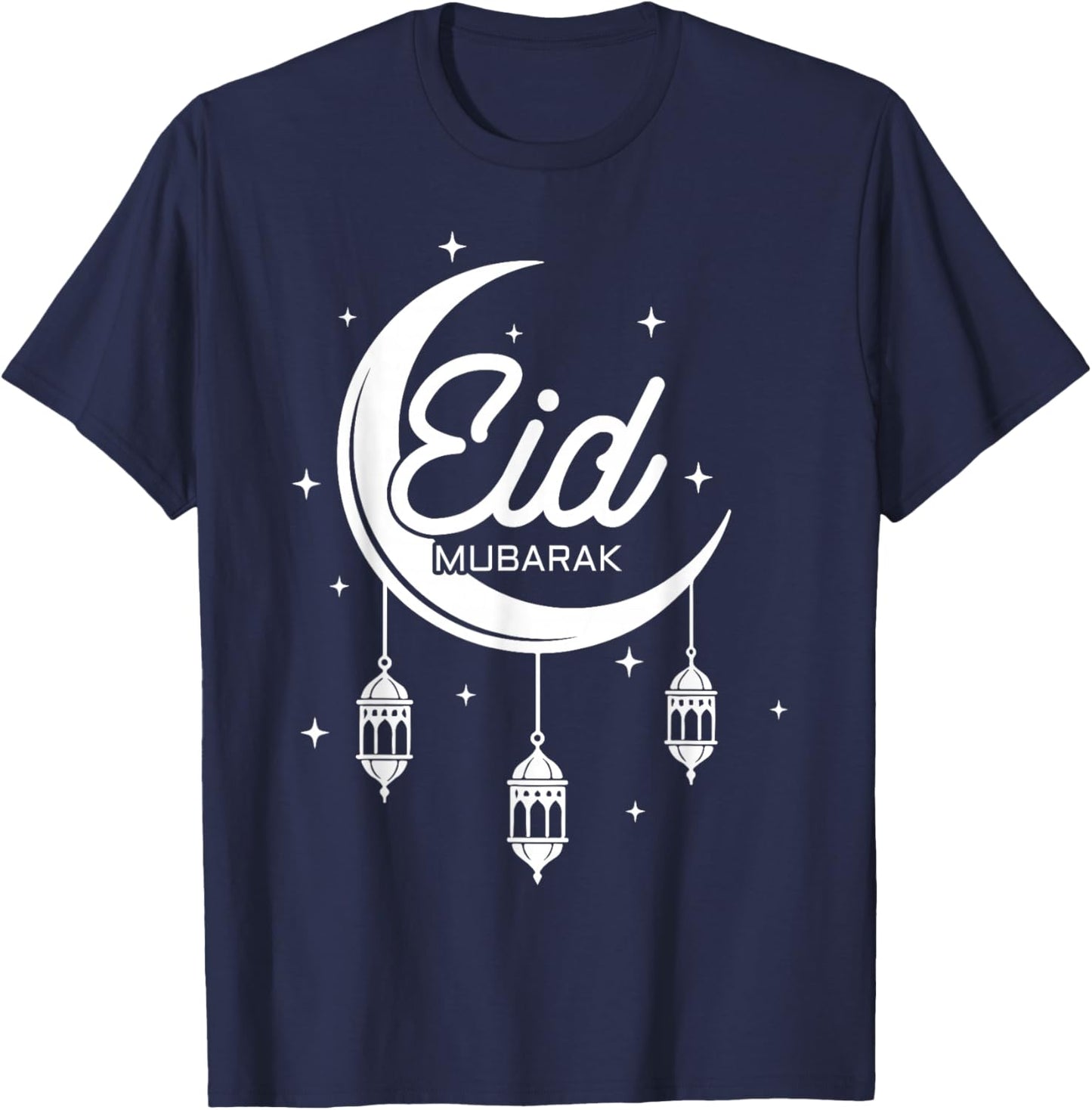Eid Mubarak Joyeux Ramadan fête Islamique Musulmane T-Shirt - T-Shirt | Navy