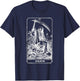 Death Tarot Card Skull Vintage Dead Reaper Grim Black Gothic T-Shirt - T-Shirt | Navy