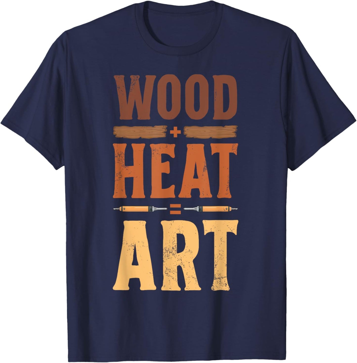 Pyrography and Pyrogravur T-Shirt - T-Shirt | Navy