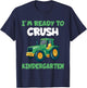 Kindergarten Kids Farm Back to School Shirt Tractors Gifts T-Shirt - T-Shirt | Navy