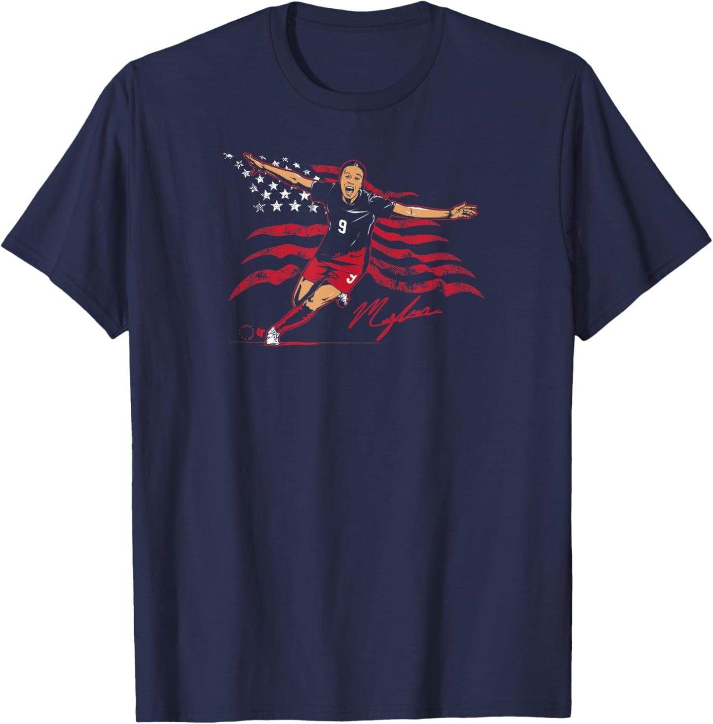 Mallory Swanson: Golden Goal - USA Soccer T-Shirt - T-Shirt | Navy