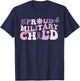 Proud Military Child Purple Up For Military Kids Toddlers T-Shirt - T-Shirt | Navy
