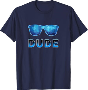 Dude Shirt Kids Boys Men Dude Merchandise Youth Dude T-Shirt - T-Shirt | Navy