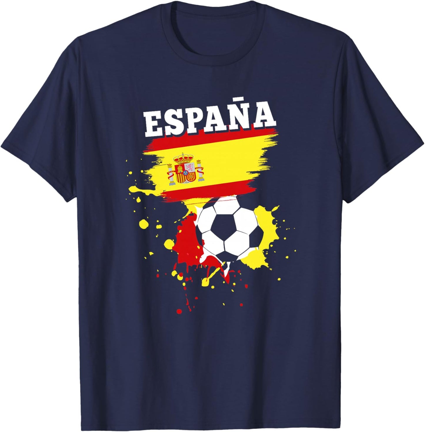 Supporter Fan Football Espagnol Maillot Drapeau d'Espagne Haut de Gamme T-Shirt - T-Shirt | Navy