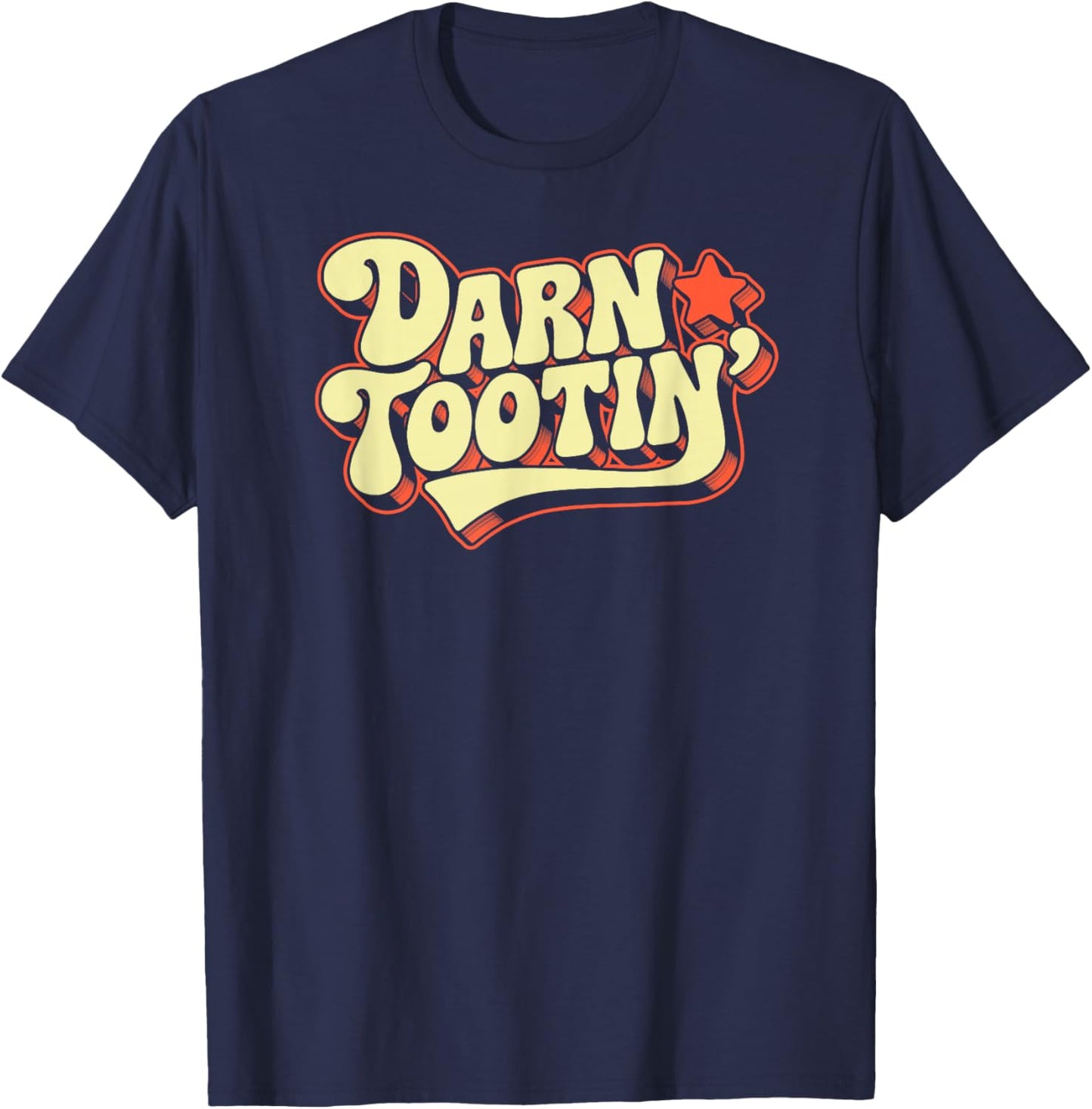 Darn Tootin' Vintage Retro Funny T-Shirt - T-Shirt | Navy