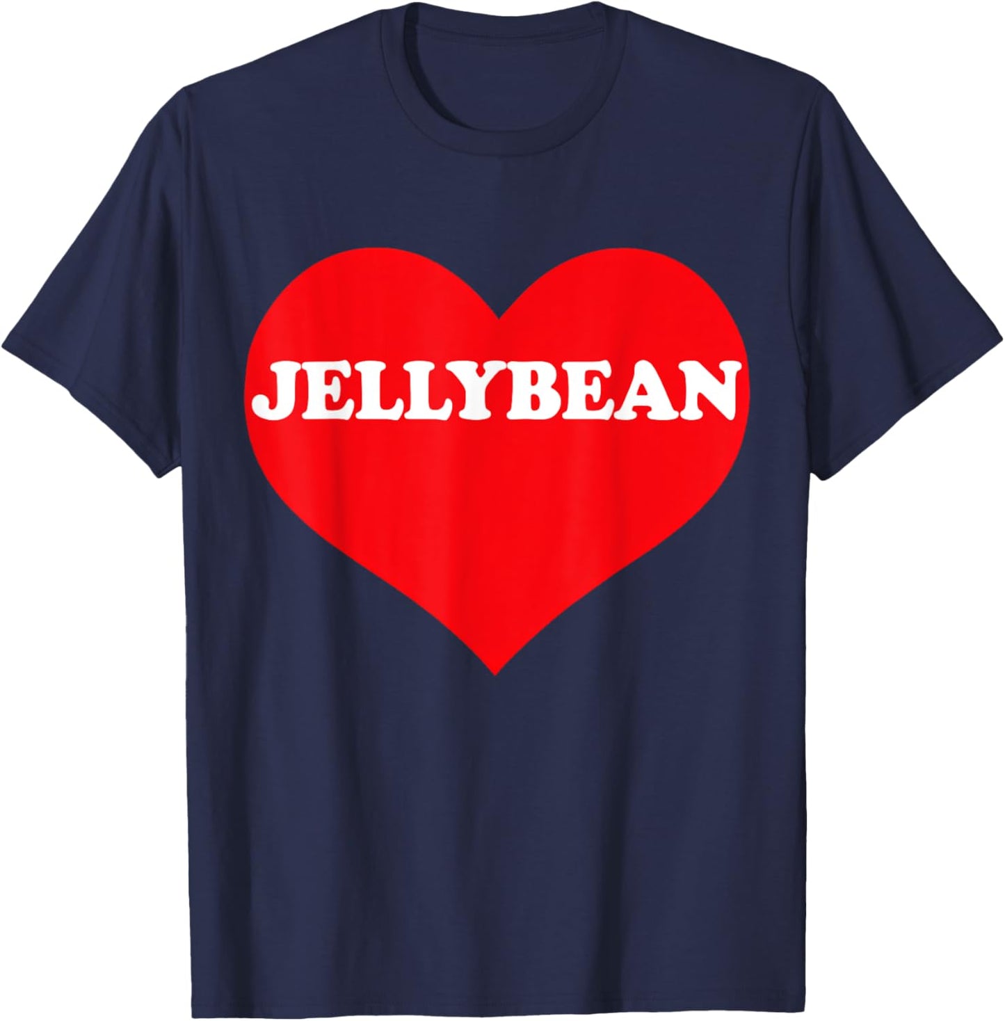 I Heart Jellybean, I Love Jellybean Custom T-Shirt - T-Shirt | Navy