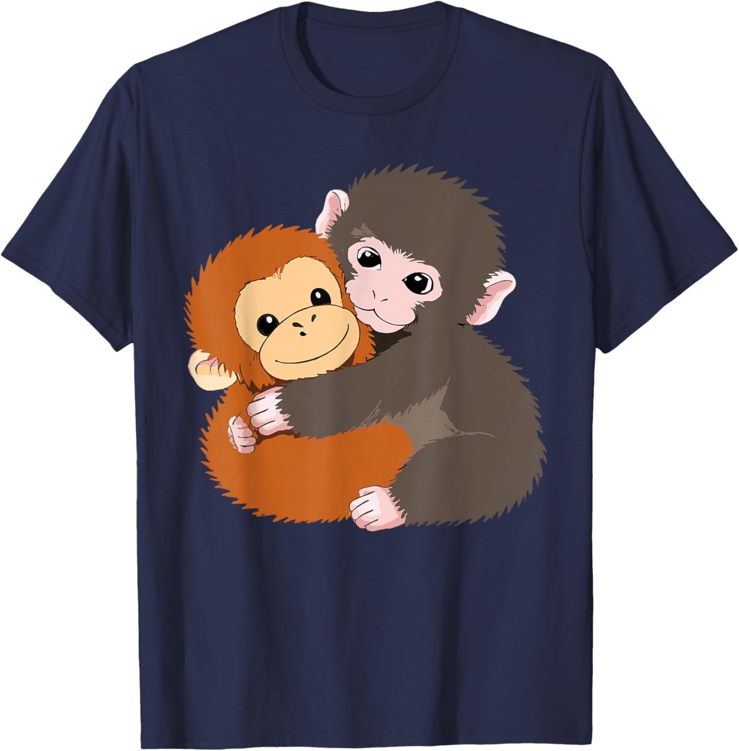 Monkey Punch Baby Cute Graphic T-Shirt - T-Shirt | Navy