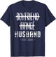 Boyfriend Fiance Husband 2026 Just Married Wedding Honeymoon T-Shirt - T-Shirt | Navy