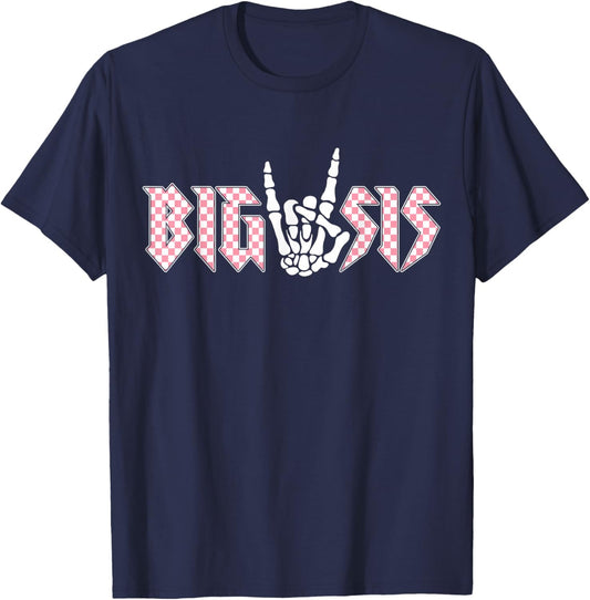 Big Sister Of The Bad Two the Bone Birthday 2 Years Old T-Shirt - T-Shirt | Navy