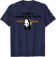 Barely Hanging in There Tired Panda Humor Motivational Quote T-Shirt - T-Shirt | Navy