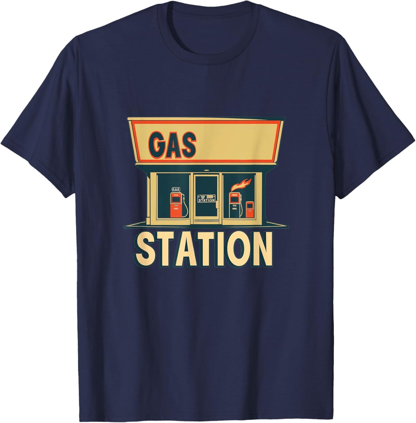 Cool Gas Station Outfit for Petrol Station and Gasoline Fans T-Shirt - T-Shirt | Navy