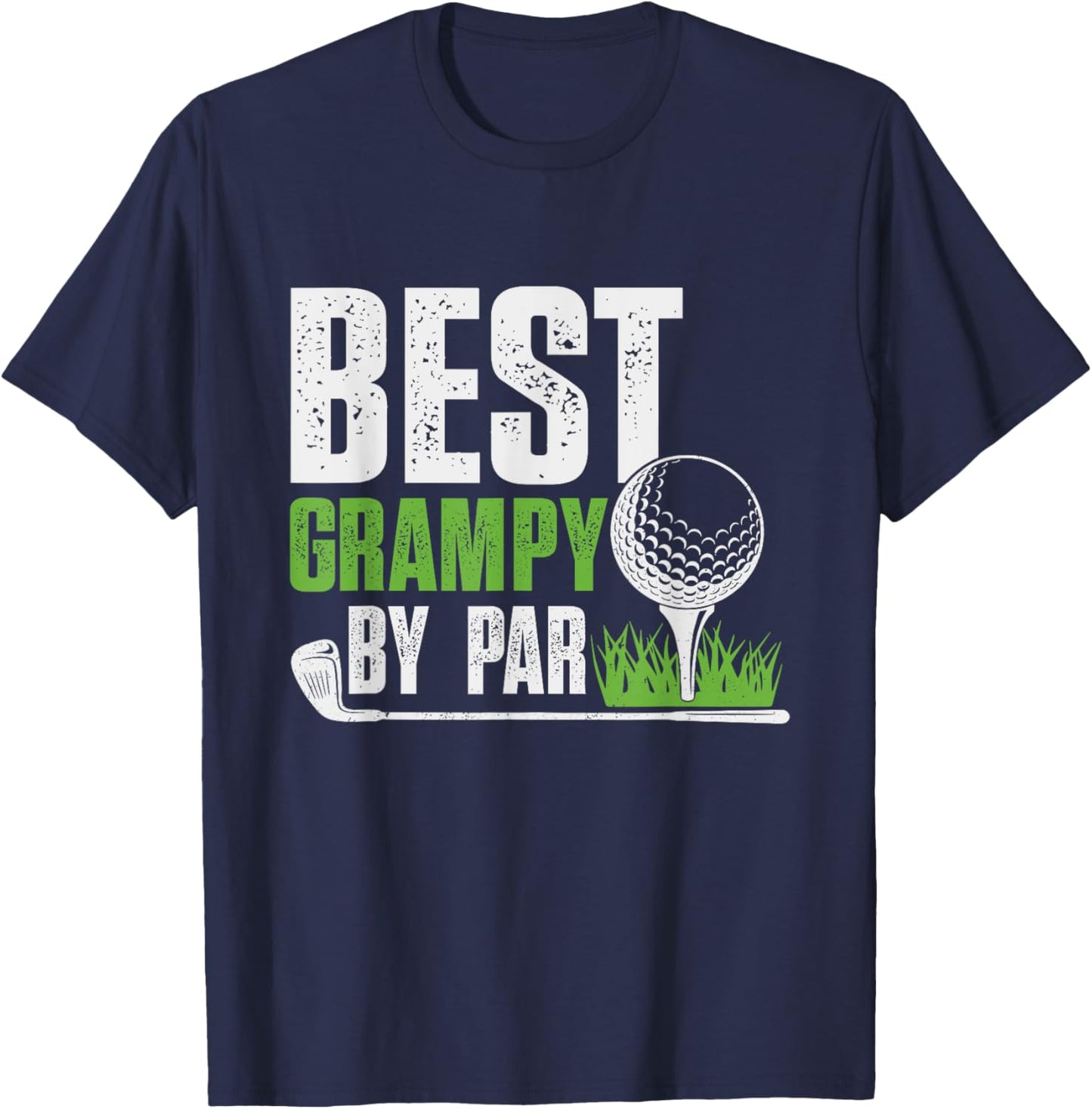 Vintage Best Grampy By Par Gifts For Fathers Day Golf Lover T-Shirt - T-Shirt | Navy