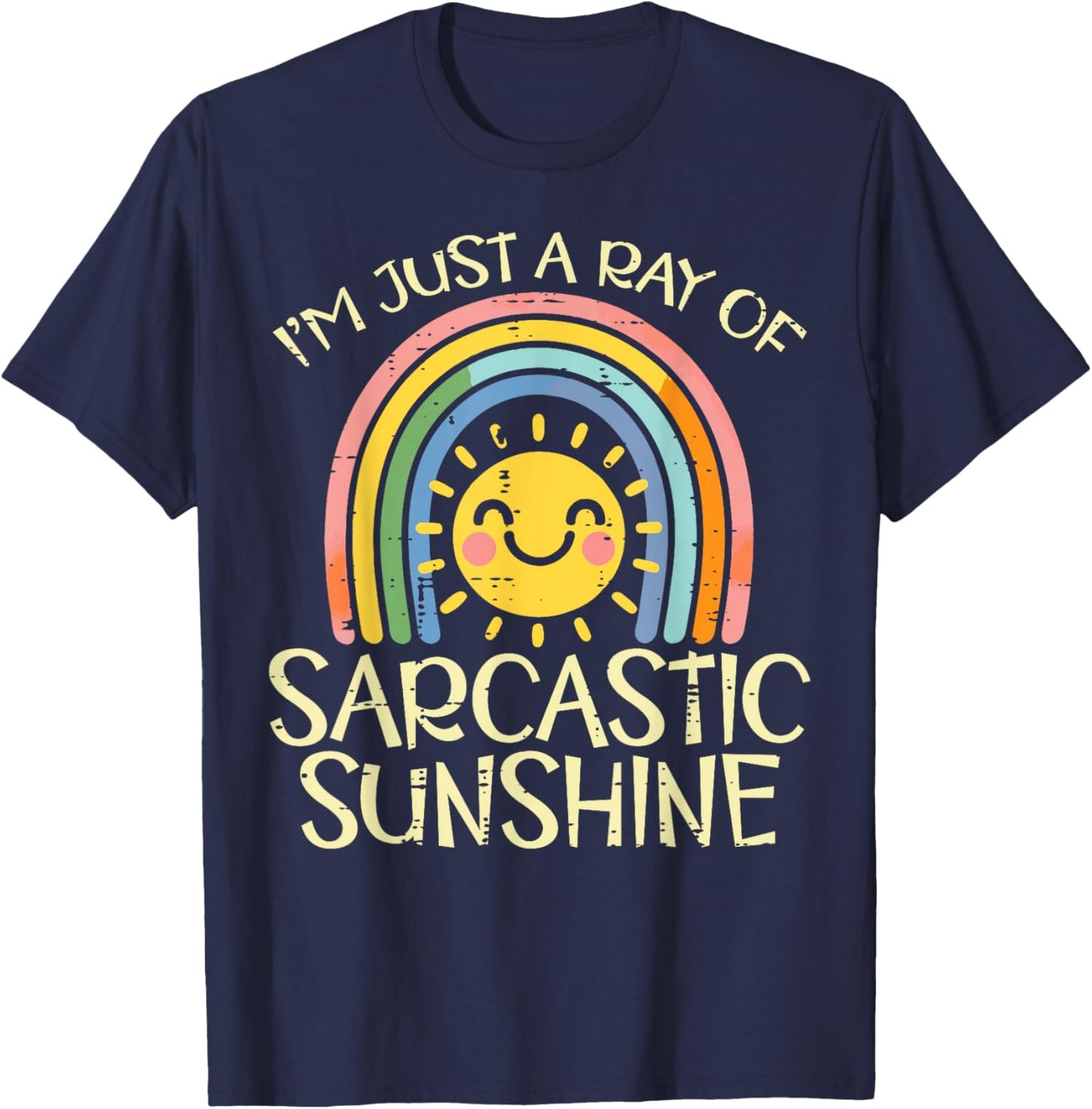 Im Just Ray Sarcastic Sunshine Funny Saying Groovy Women T-Shirt - T-Shirt | Navy