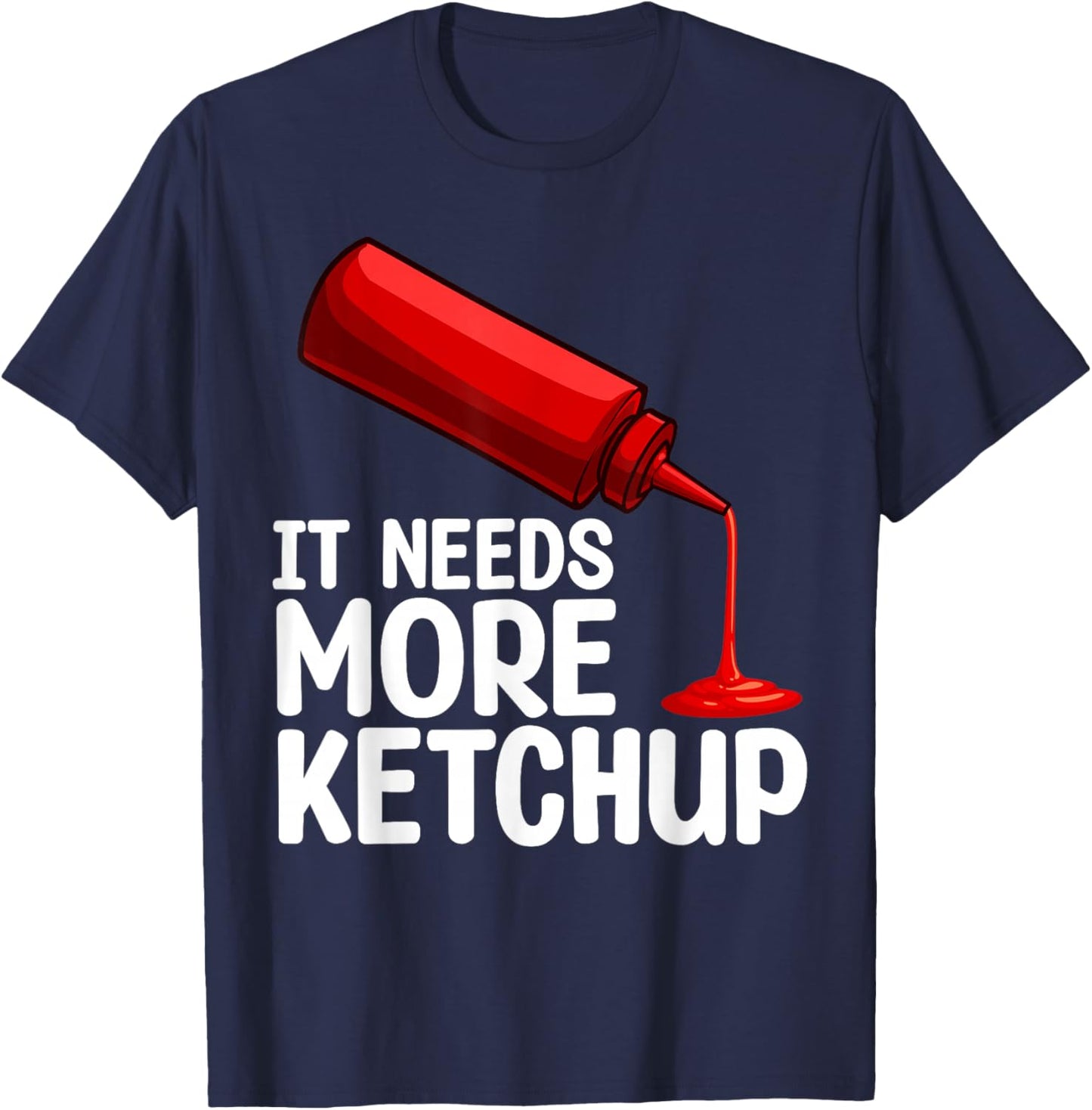 Cute Ketchup Design Women Kids Catsup Ketchup Lover T-Shirt - T-Shirt | Navy