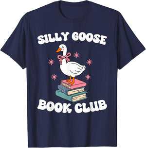 Silly Goose Book Club T-Shirt - T-Shirt | Navy