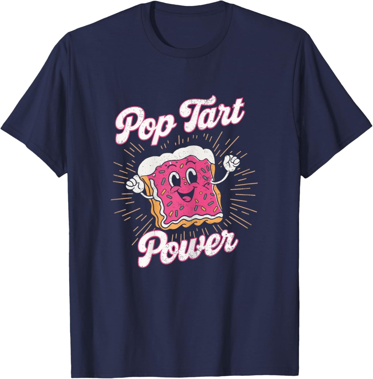 Pop Tart Power! Funny Gym Exercise Poptart Kawaii Grunge T-Shirt - T-Shirt | Navy