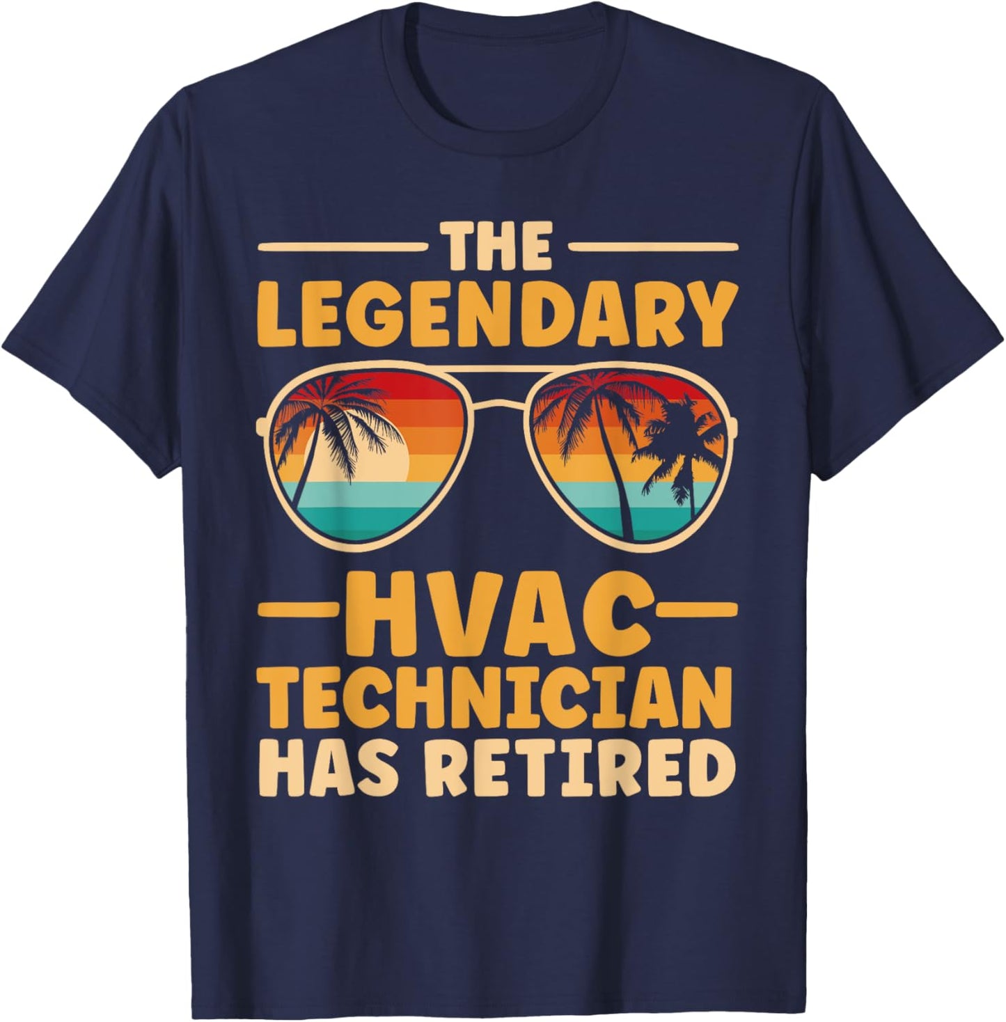 Retired HVAC Technician Retirement T-Shirt - T-Shirt | Navy