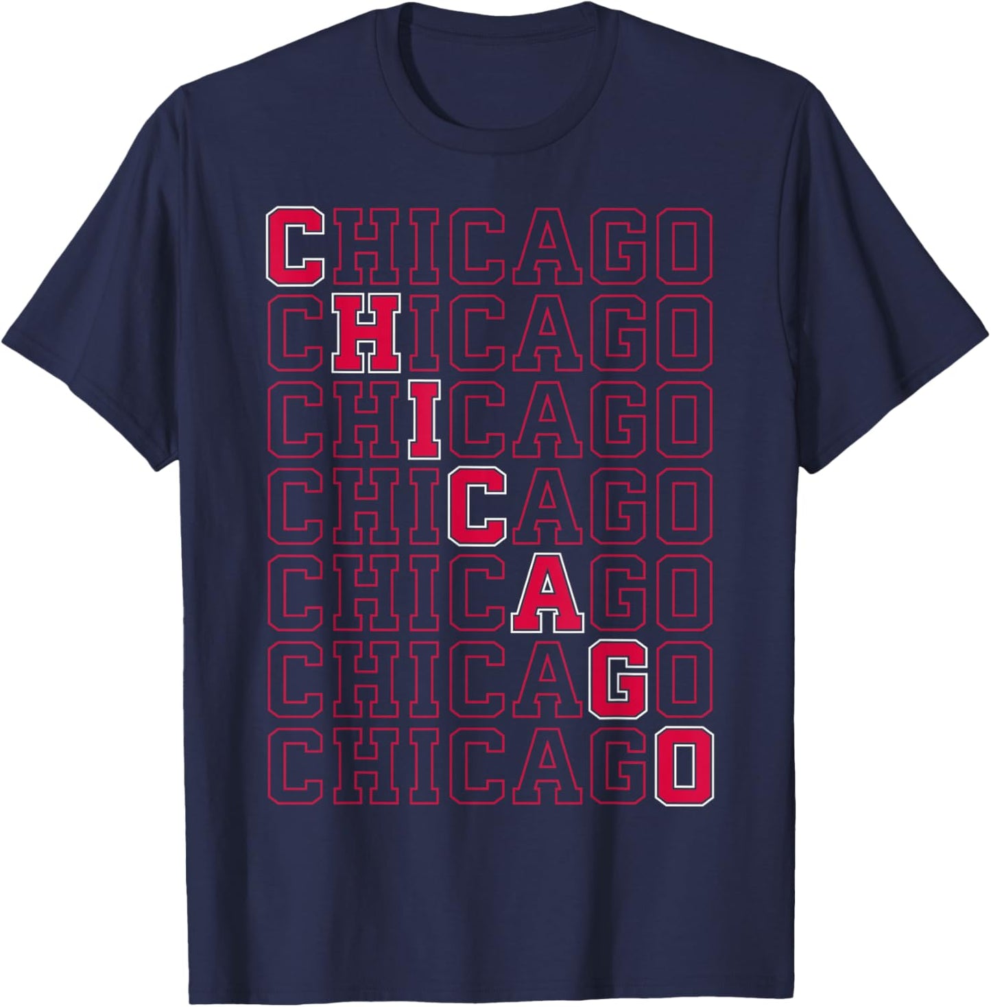 Retro Chicago T-Shirt - T-Shirt | Navy