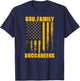 Kingston Buccaneers God. Family. Vintage USA Flag T-Shirt - T-Shirt | Navy