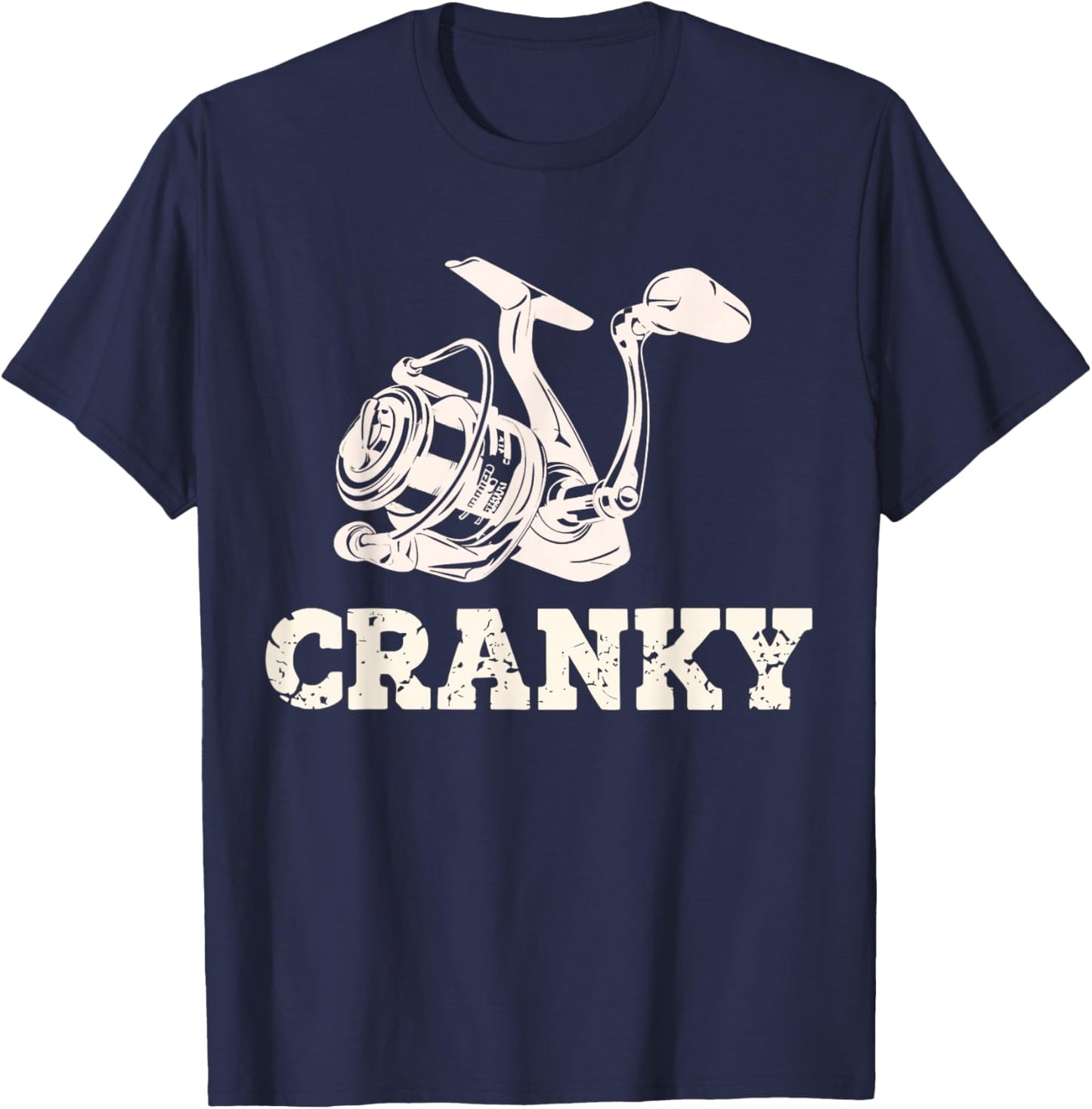 Cranky Fishing Lovers Gift , Women, Boys and Girls T-Shirt - T-Shirt | Navy