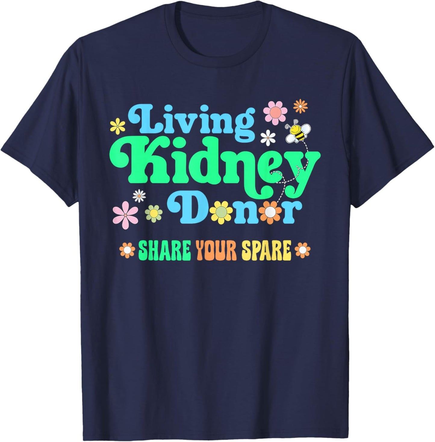 Women's Living Kidney Donor a Living Kidney Donation T-Shirt - T-Shirt | Navy