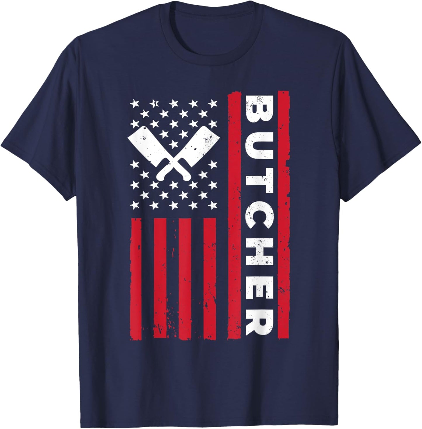 Cool Butcher Art Women Butchery Meat Cutting Butcher T-Shirt - T-Shirt | Navy
