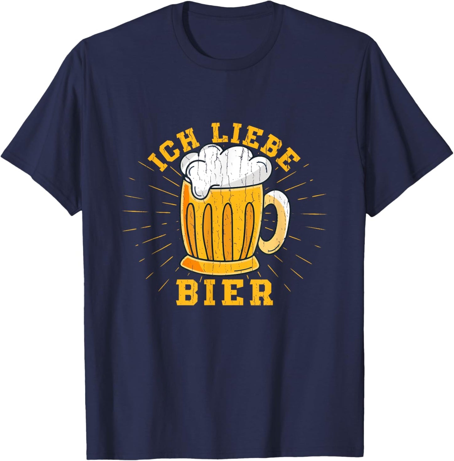 Oktoberfest Ich Liebe Bier Funny German Costume Men Women T-Shirt - T-Shirt | Navy
