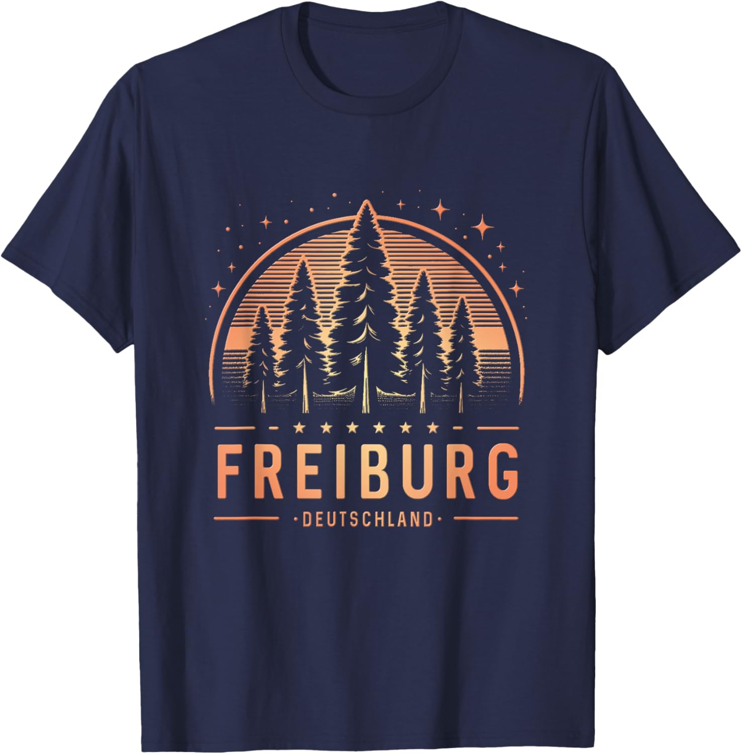 Freiburg Germany | Freiburg Deutschland Trekking T-Shirt - T-Shirt | Navy